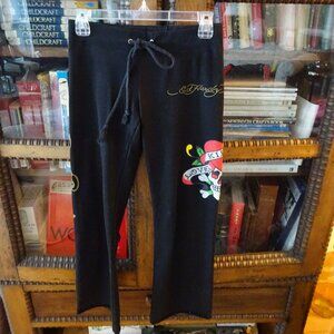 VTG ED HARDY VTG SWEAT PANTS FLARED HOLLYWOOD LABEL size L